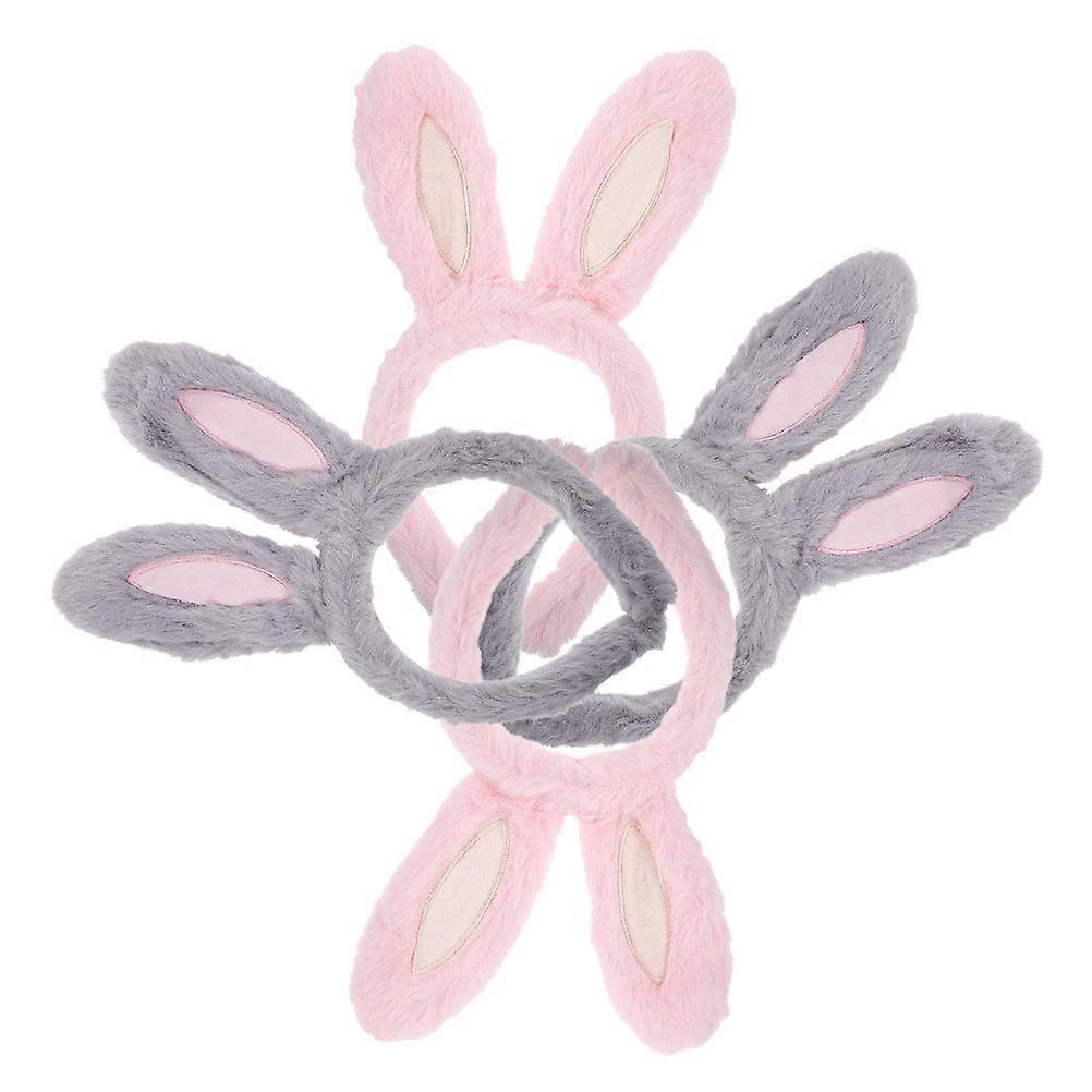 Assorted Color Bunny Ears Headbands 12Pcs for Party and Cosplay