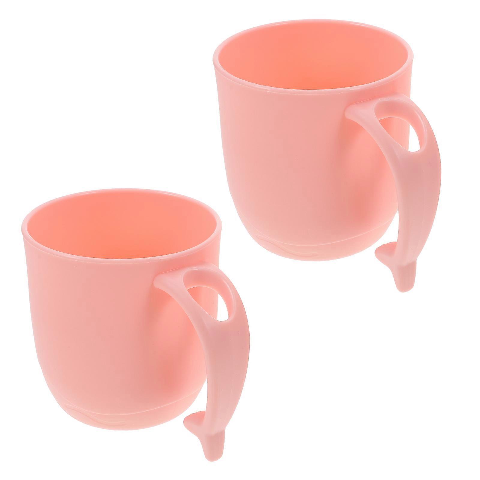 Toothbrush Cups Dolphin Tail Handle for Family Use 10Pcs Pack