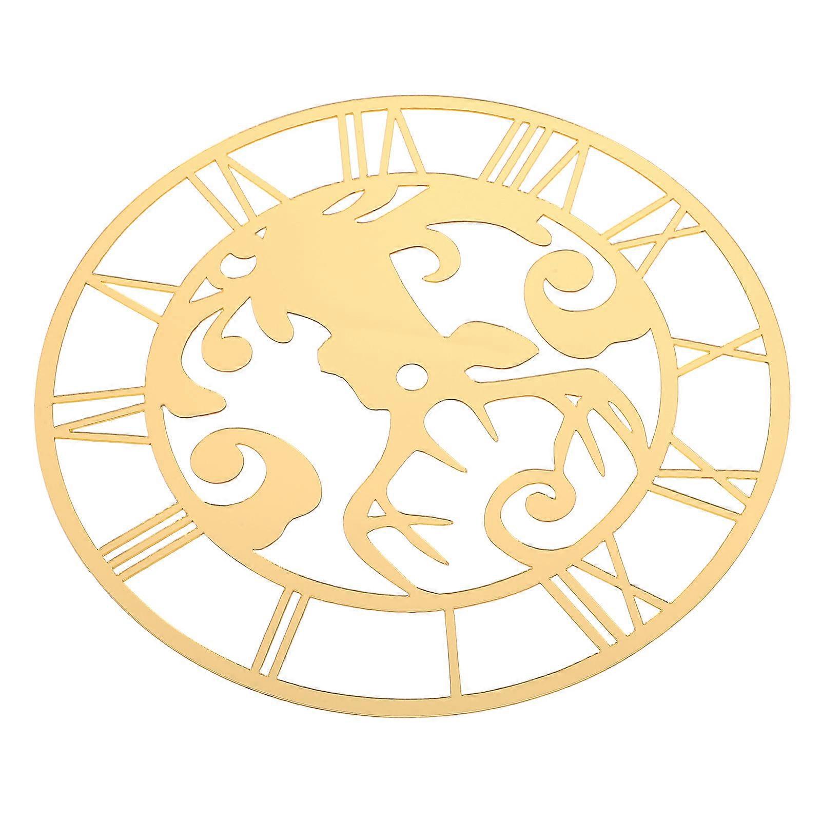 Mirror Wall Clock Acrylic Stickers for Home 4Pcs DIY Wall Clock Decoration