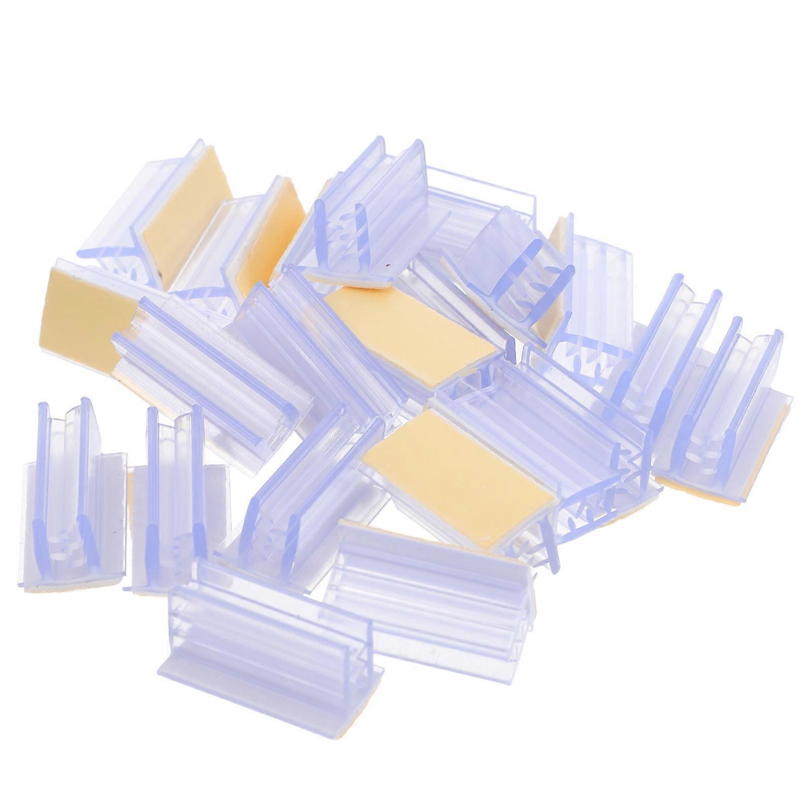 20Pcs Plastic Shelf Label Holder Display Advertisements for Supermarkets Stores and Retail Environments Transparent Pvc