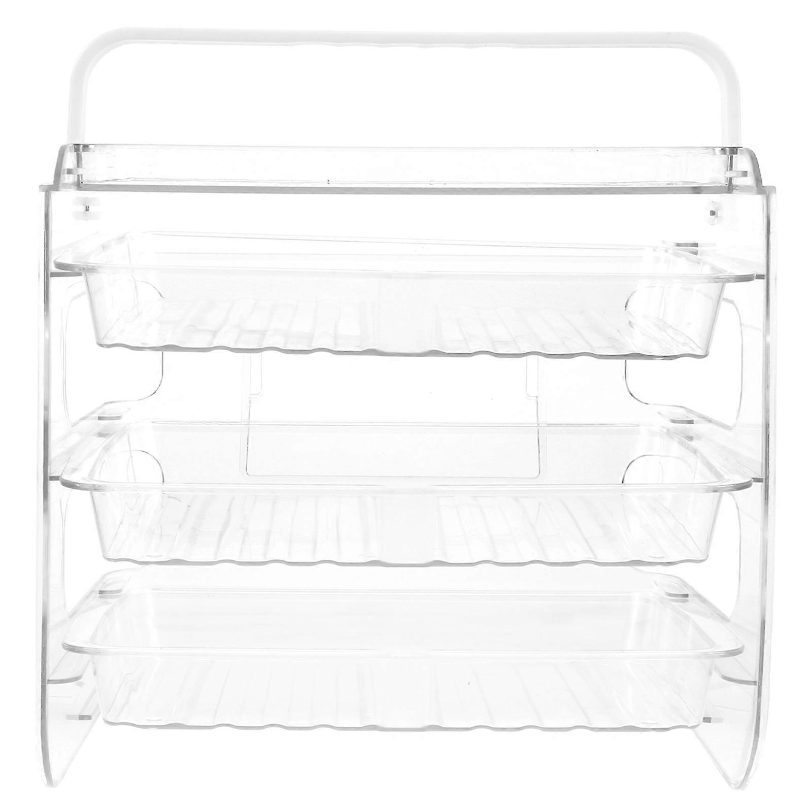 Multi-Layer Food Preparation Plate Rack for 2Pcs Kitchen Storage