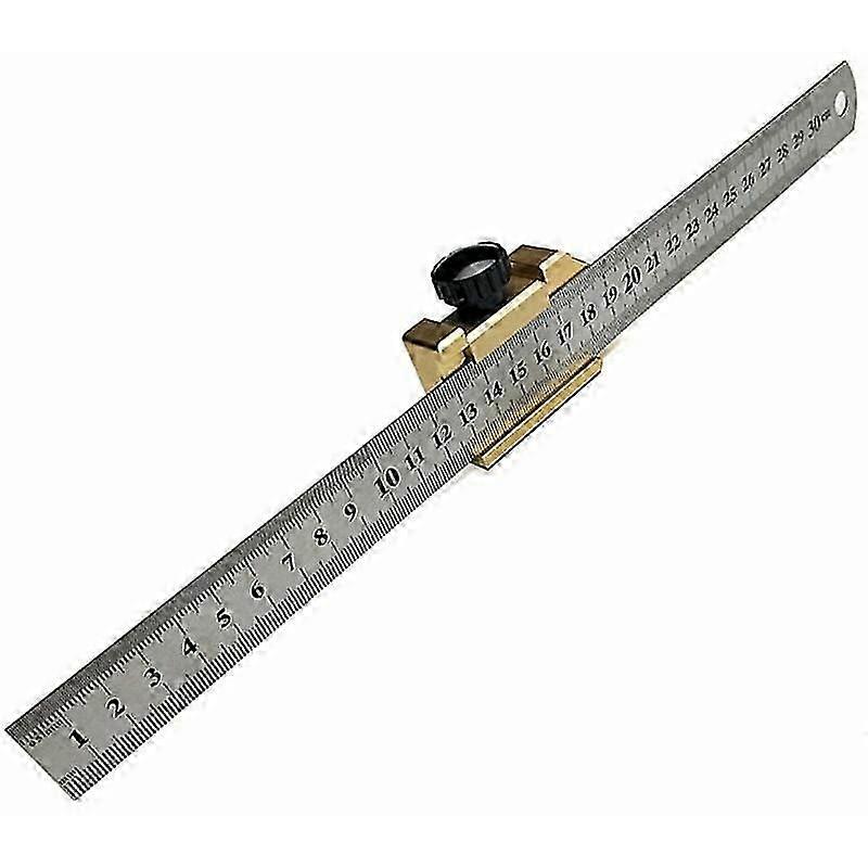 Marking gauge 30 cm, Mortise gauge Woodworking ruler with positioning block 2025