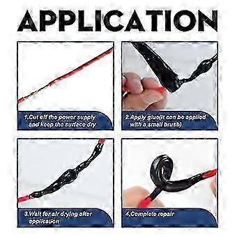 شريط كهربائي سائل 50 مل ، غراء عازل سائل غراء مثبط للهب بدرجة حرارة عالية ، شريط كهربائي عازل لهب مقاوم للماء