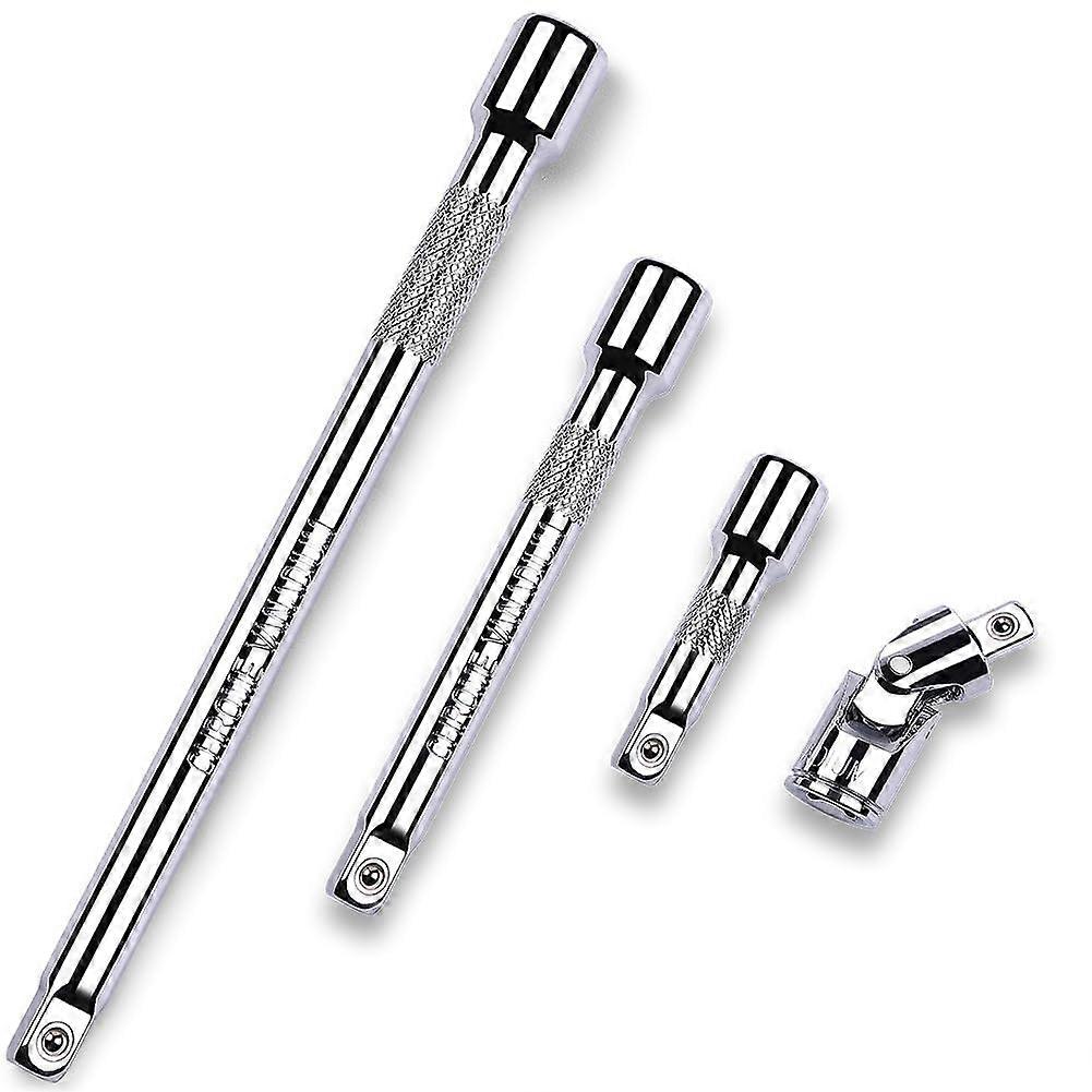 3/8 Inch Drive Extension Bar Set, 4 Piece, Includes 3, 6, And 10 Inch Extensions, 3/8 Inch Drive Socket Extension