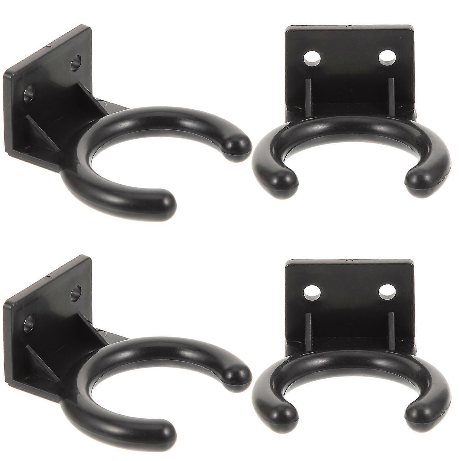 Plastic Microphone Holder Wall Hook for Storage 8Pcs Black Set