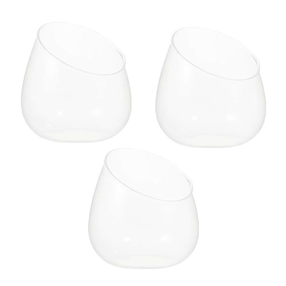 Glass Bottle Cut Fish Bowl for Storage Use 6Pcs