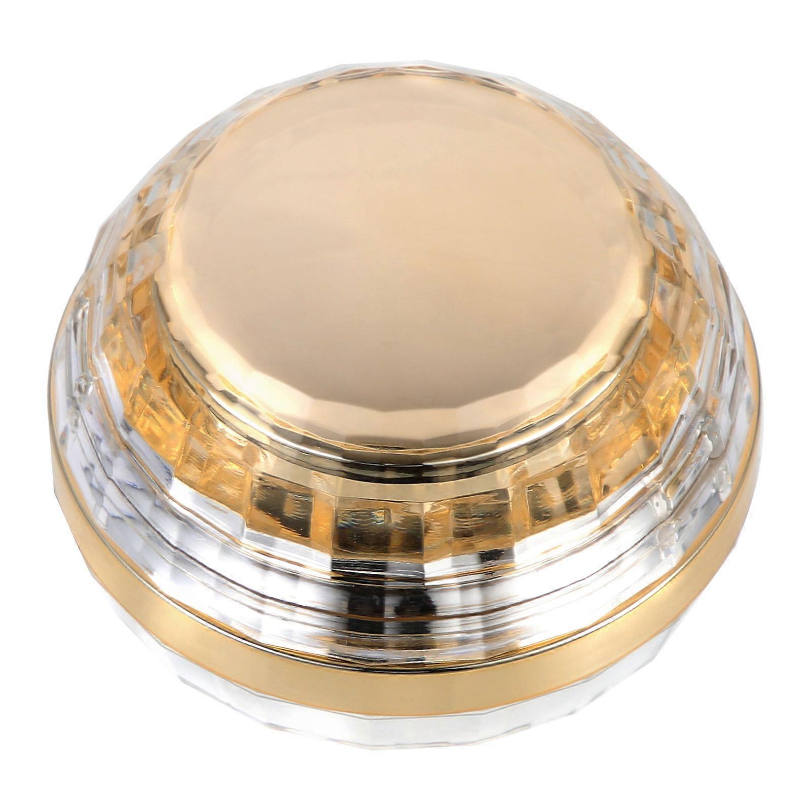 Portable Face Cream Container Golden for Refillable Cosmetic Jar