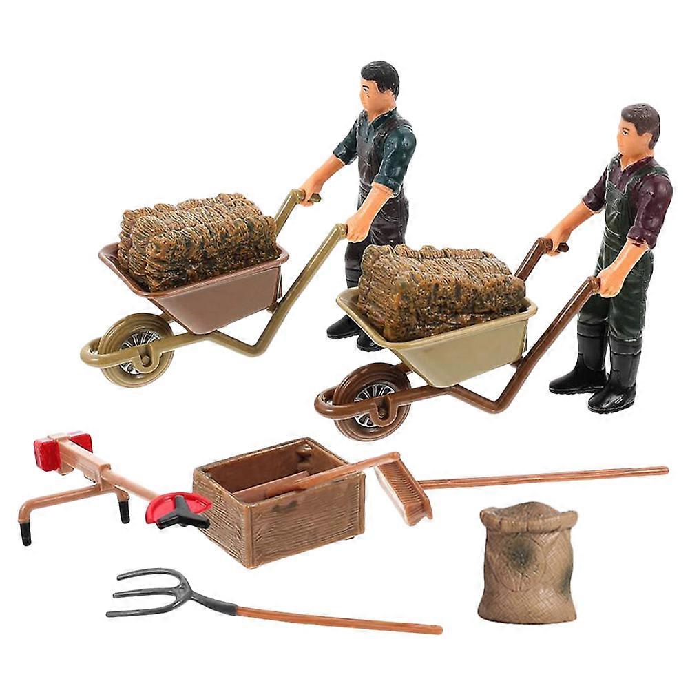 Assorted Miniature Farmer Models For Home Decoration, 24 Pcs Mini Farm Scene Accessories Perfect For Photography Props