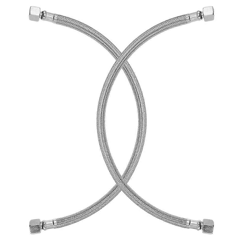 Air Compressor Replacement Parts 2Pcs Exhaust Hose Suitable For Garage Use Durable Silver Hard Alloy Construction
