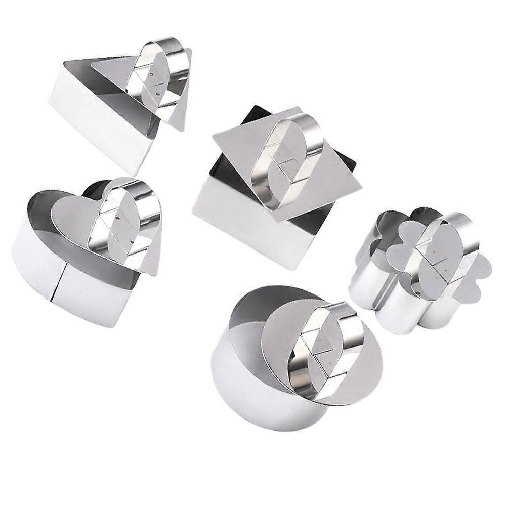 Cake Molds Stainless Steel Mousse Ring Molds for Kitchen 10Pcs Baking Tool
