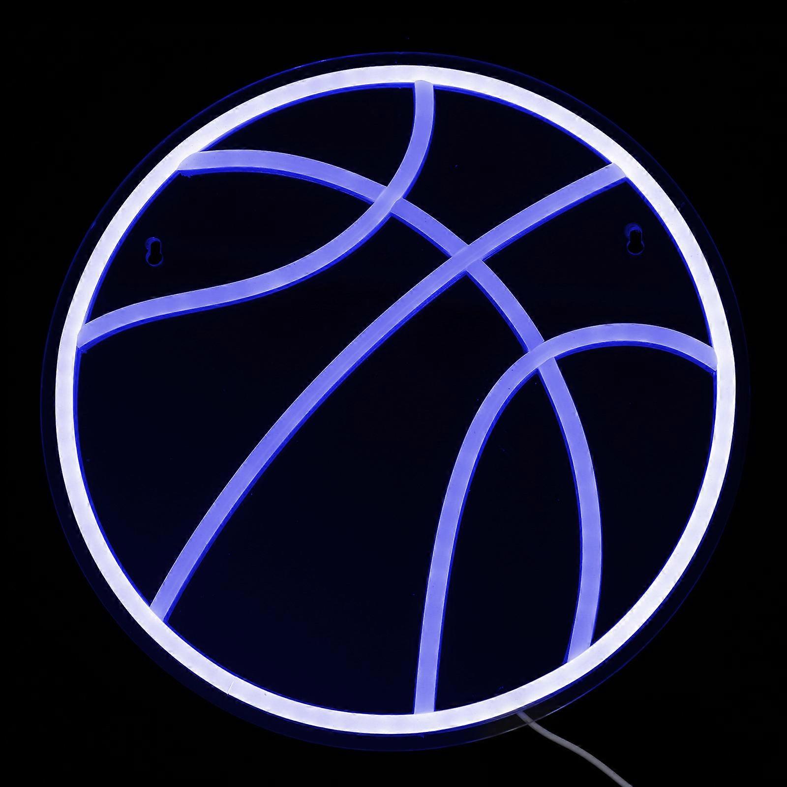 LED Lamp Basketball Shaped Neon Ornament 2Pcs USB Powered