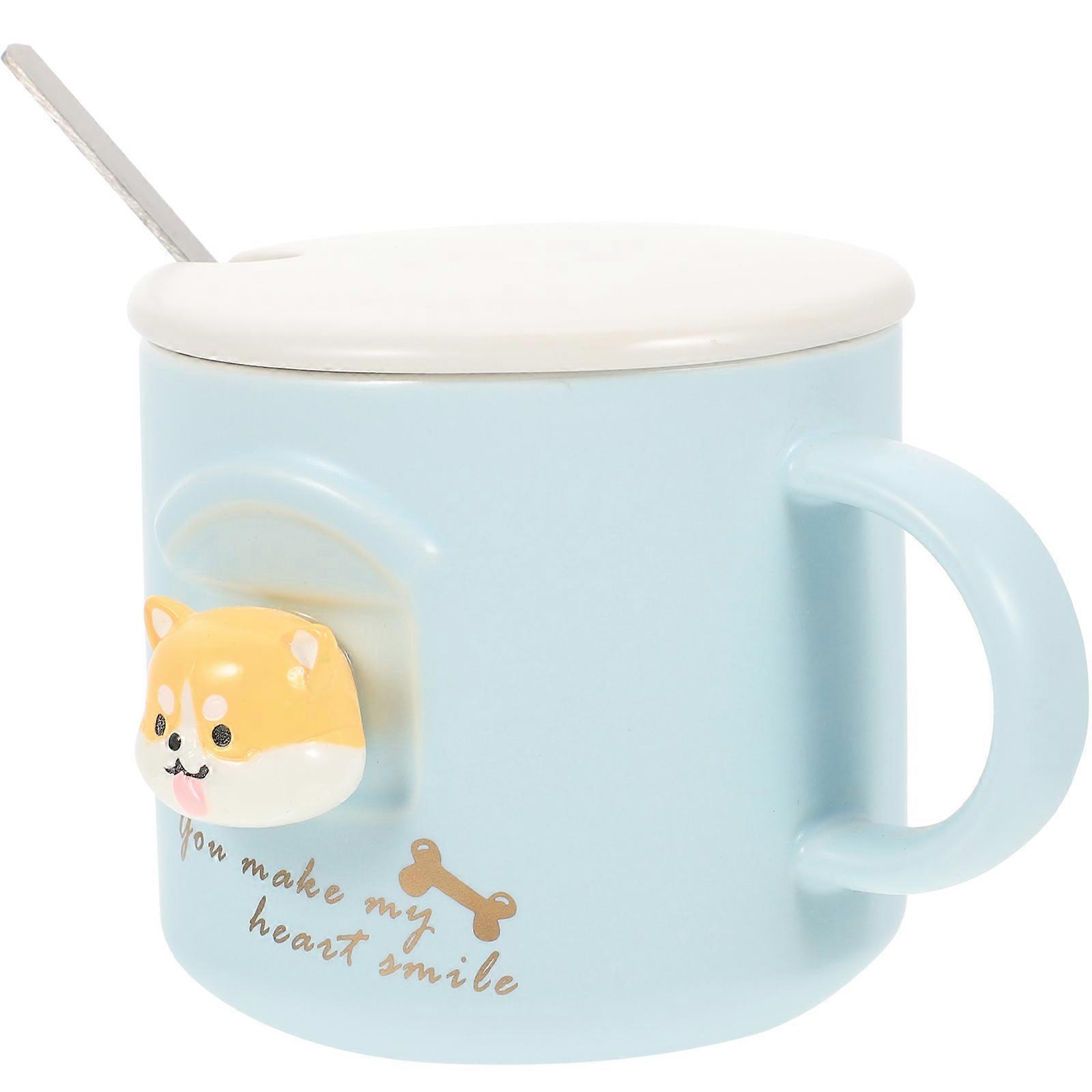 Delicate Ceramic Mug Relaxation Time Friends High-Temperature Fired Pattern 8.8X8.8X7.7CM 1 Set