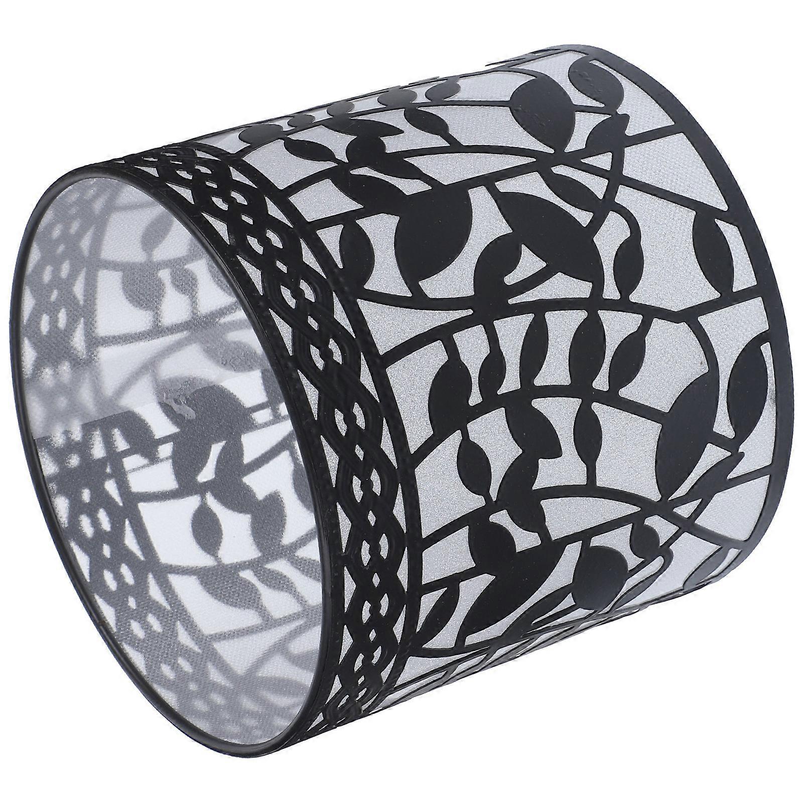 Creative Iron Lampshade for Home Table Light Cover Leaf Pattern Black