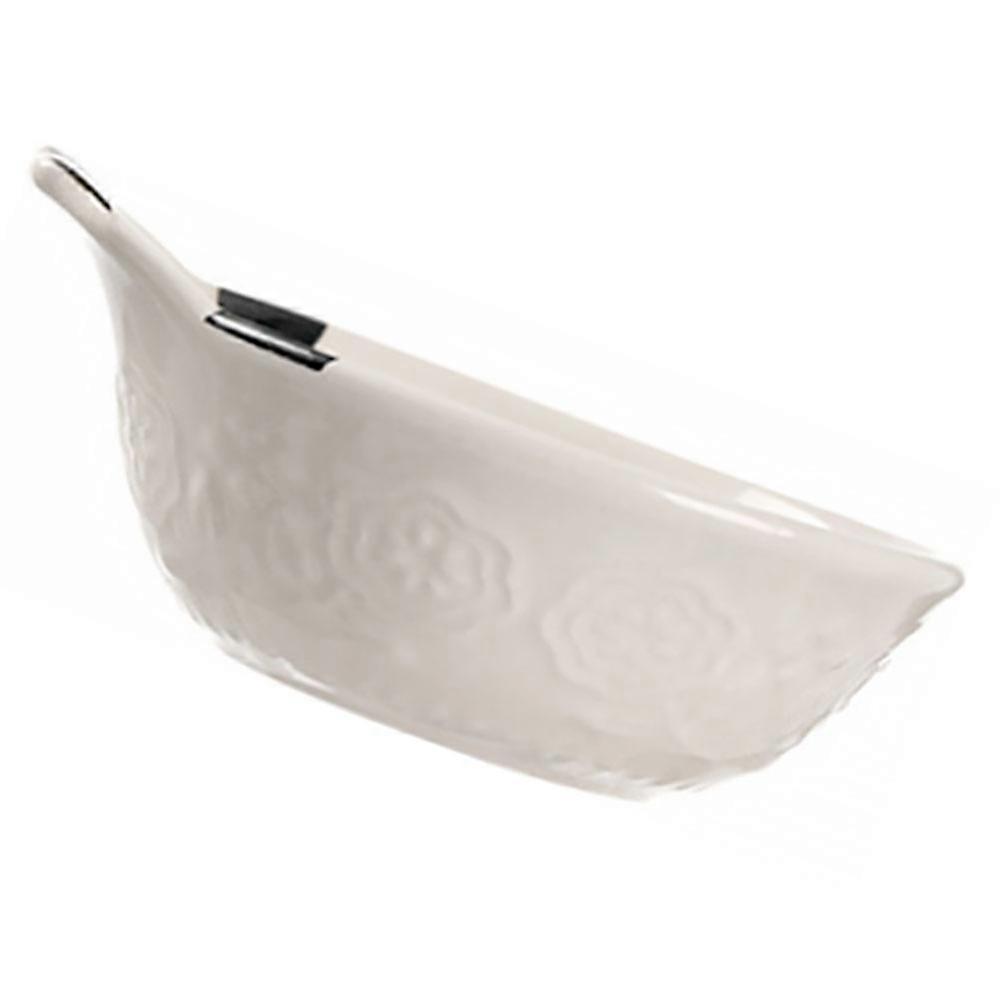 Kitchen Beige Ceramic Fruit Bowl for Serving 4Pcs Cartoon Shaped Style