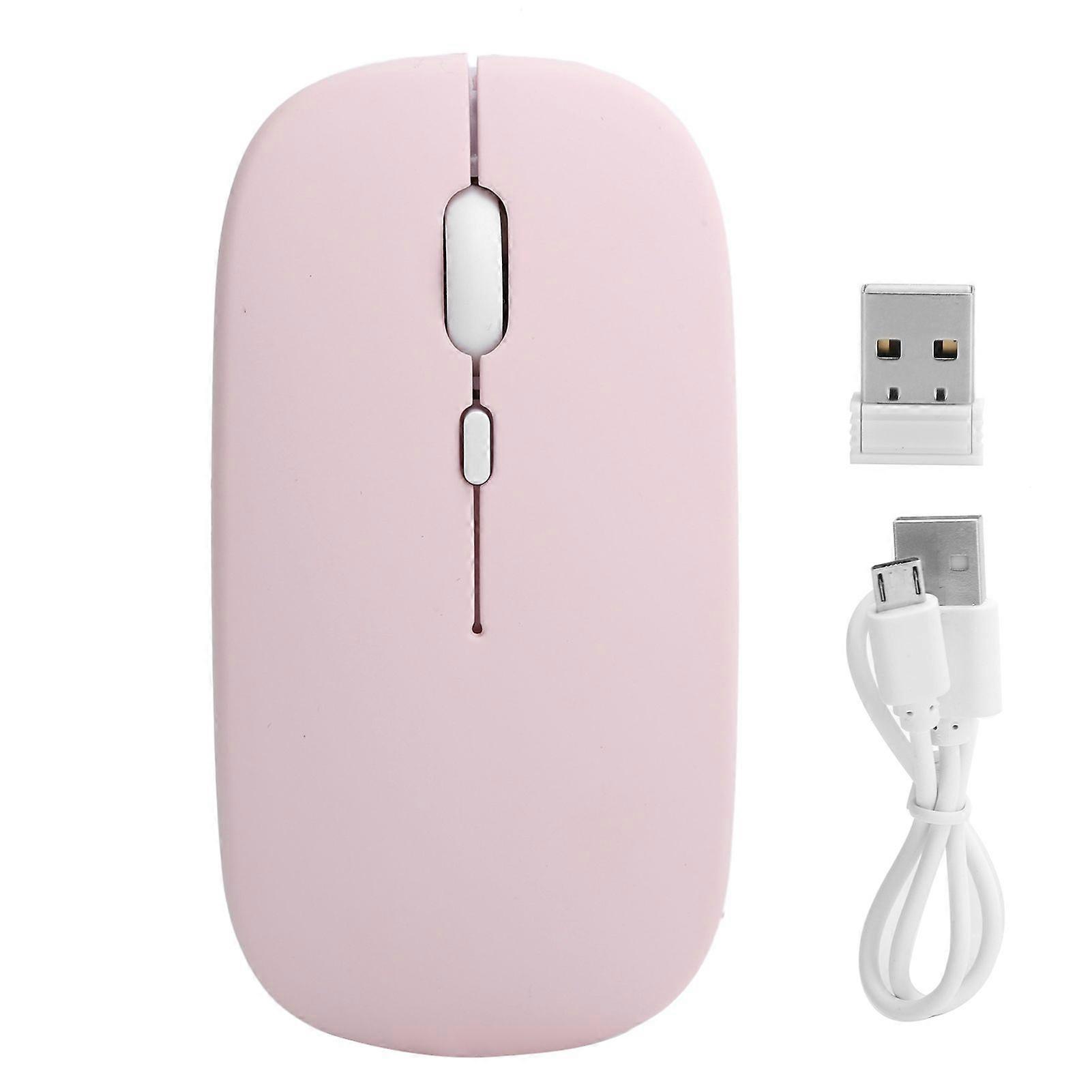 Mouse Pink Wireless Bluetooth 5.0 2Mode Silent Laptop Computer Accessories 2.4GHZ