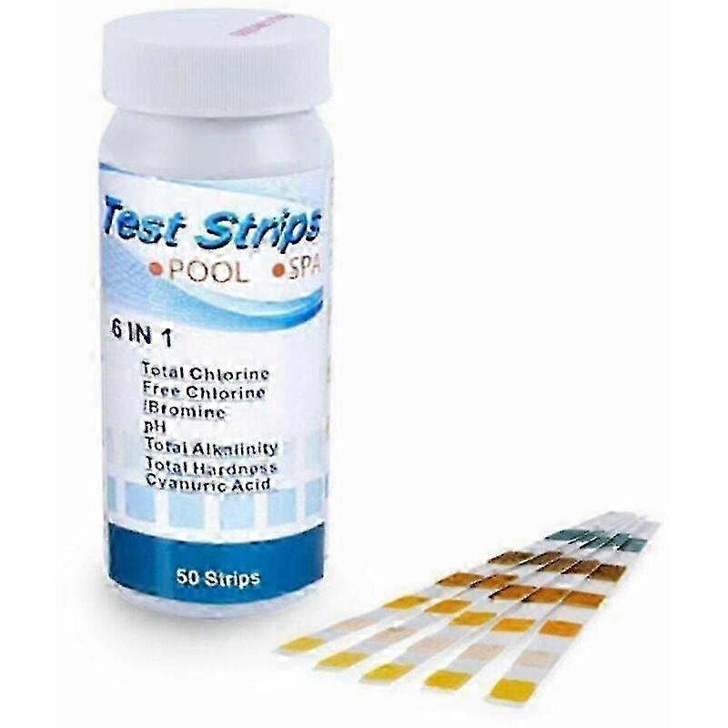Water Quality Test For Swimming Pools And Spas, Chemical Test Strips Dedicated To Healthy Pool Maintenance, 50 Count, Pool Test Kit With Accurate