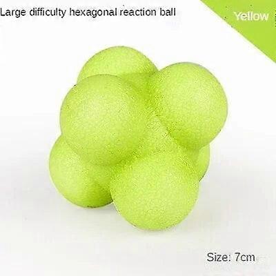 7cm High Density Silicon Rubber Hexagonal Reaction Ball Agility Coordination Reflex Exercise Sports Fitness Training Ball