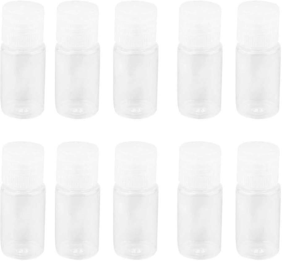 10pcs 10ml Transparent Flip Cap Bottles Empty Squeeze Bottles Transparent Containers Bottles For Cosmetic, Vocation
