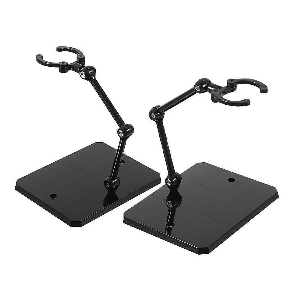 Black Adjustable Action Figure Display Stand Holder for 10Pcs Models