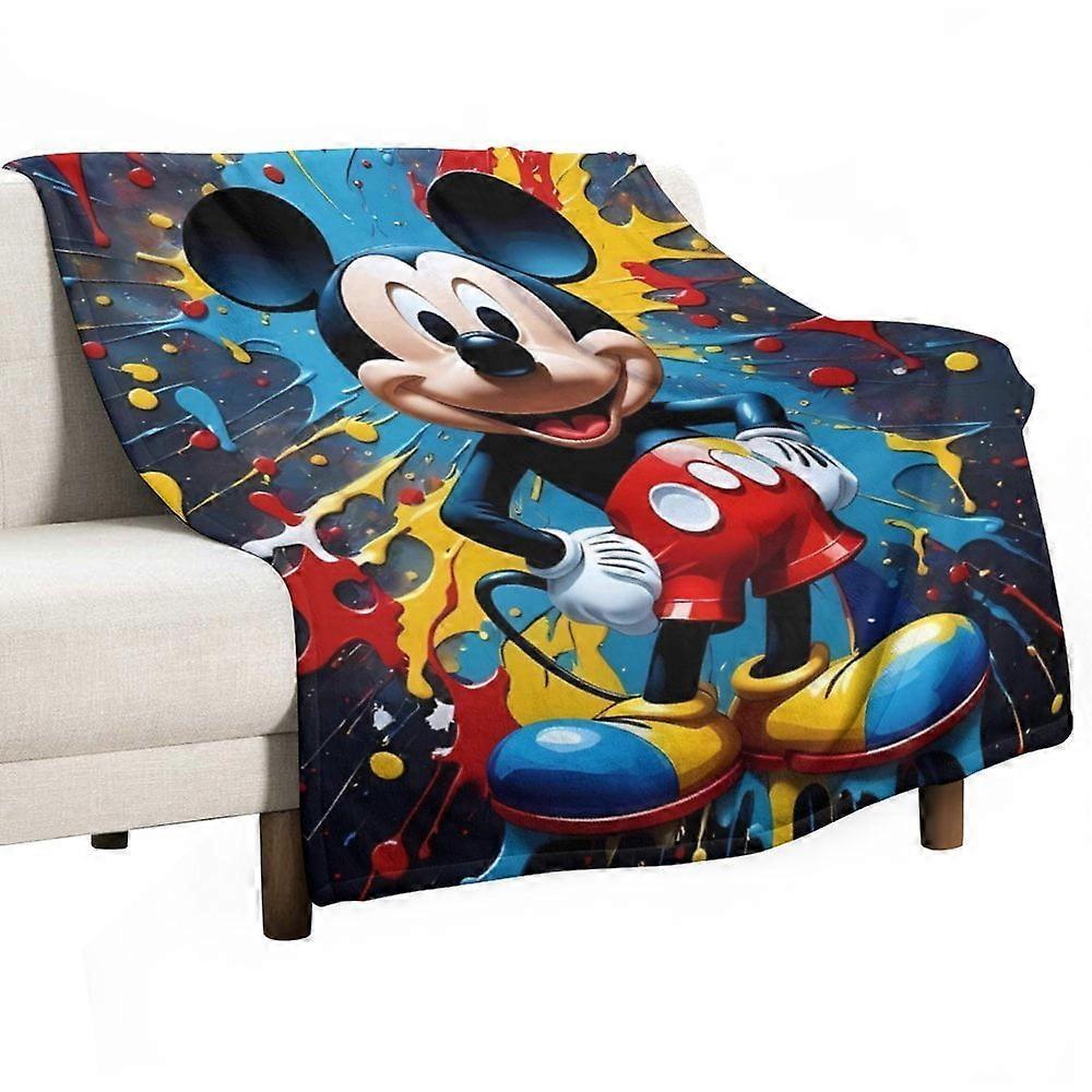 Mickey Blanket Ultra-Soft Flannel Plush Throw, 60"x80" Cozy Fleece for Home, Office, Travel – Lightweight & Warm