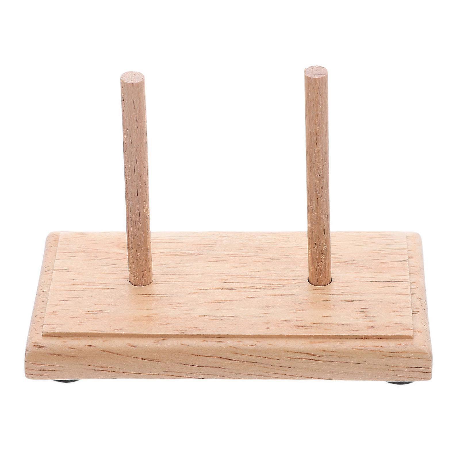 French Embroidery Frame Wooden Thread Bobbins Holder Rack for Storage