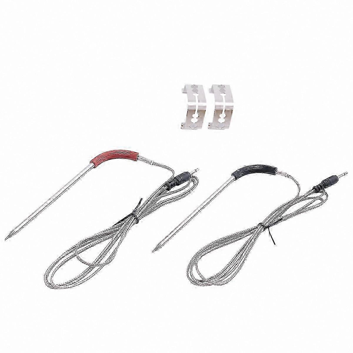 2-Pack Meat Probe for Grills and Smokers, Temperature Probe with Clip Accessory, 0626 Edition