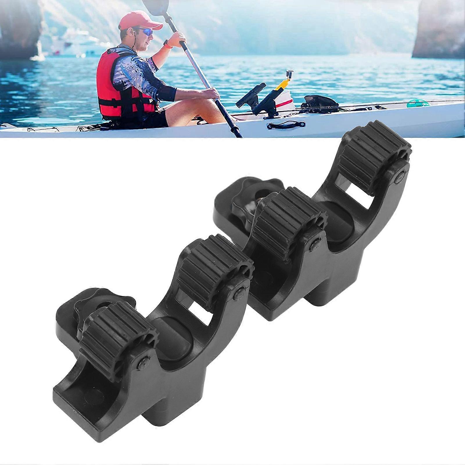 2PCS Adjustable PVC Kayak Paddle & Fishing Net Holder Stable