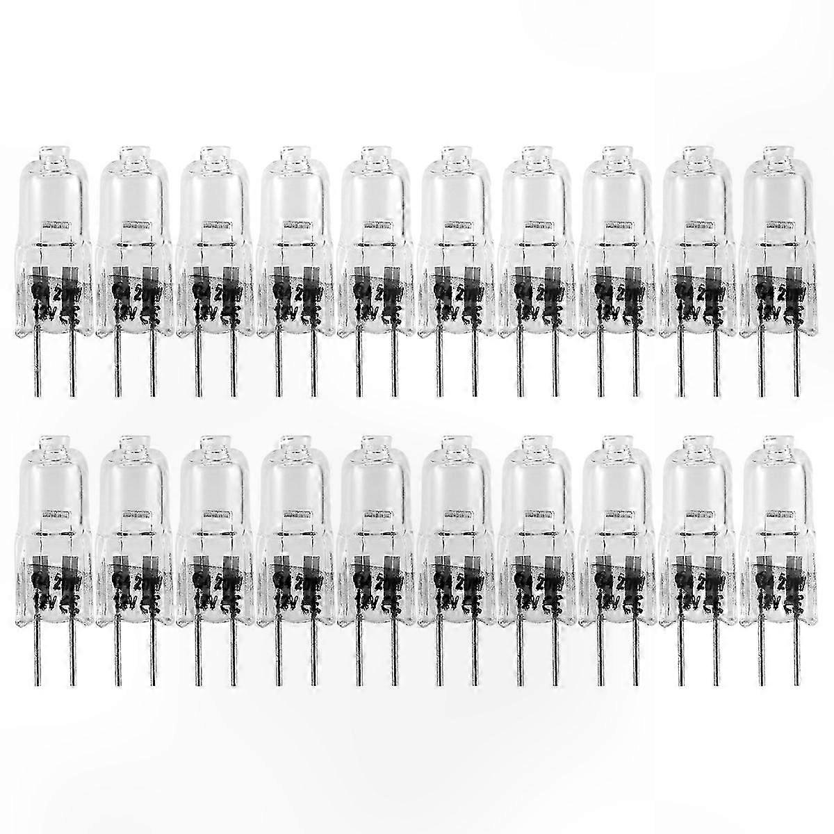 20 Pcs G4 Halogen Bulbs 20W 12V 2 Pin Clear Lamp for Cooker Lighting Signal