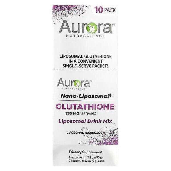 Aurora Nutrascience, Nano-LiposomalÃÂÃÂ®, Glutathione, Liposomal Drink Mix, 10 Packets, 0.32 oz (9 g) Each