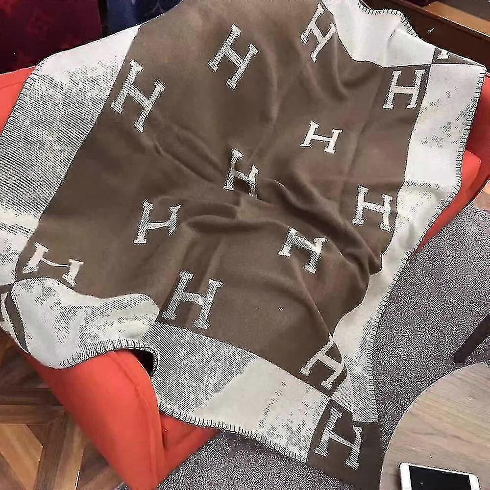 Blanket Pillows Artificial Wool Cashmere Warm Throw Sofa Blanket 25-26s