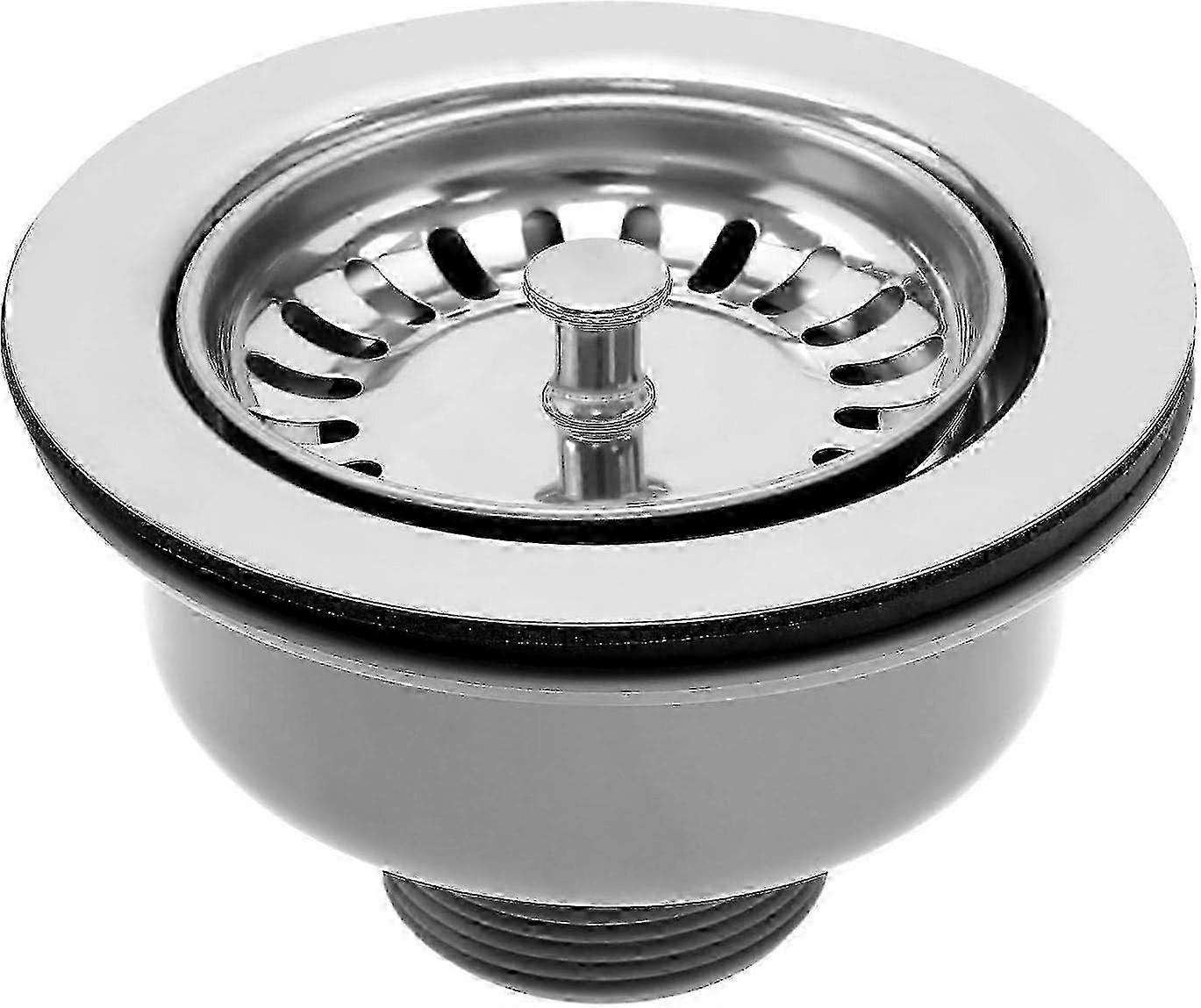 114mm الفولاذ المقاوم للصدأ بالوعة المطبخ سلة مصفاة التوصيل أنبوب التصريف ، مناسب لقطر الحوض 83-90 مم