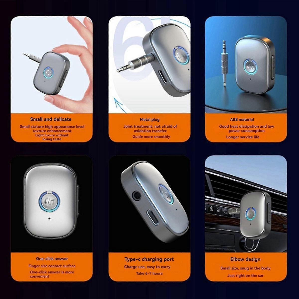 Car Bluetooth 5.3 AUX Adapter for Amplifier Speaker