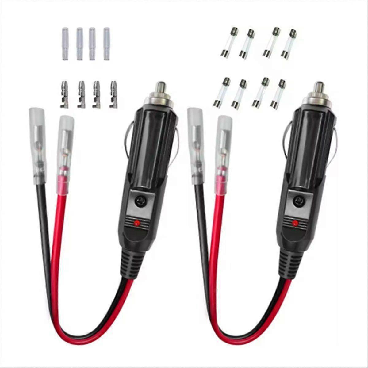 Car Replacement 12V/24V Lighter Plug with Lead and Wiring Single Head Terminal Lighter DIY Power Co