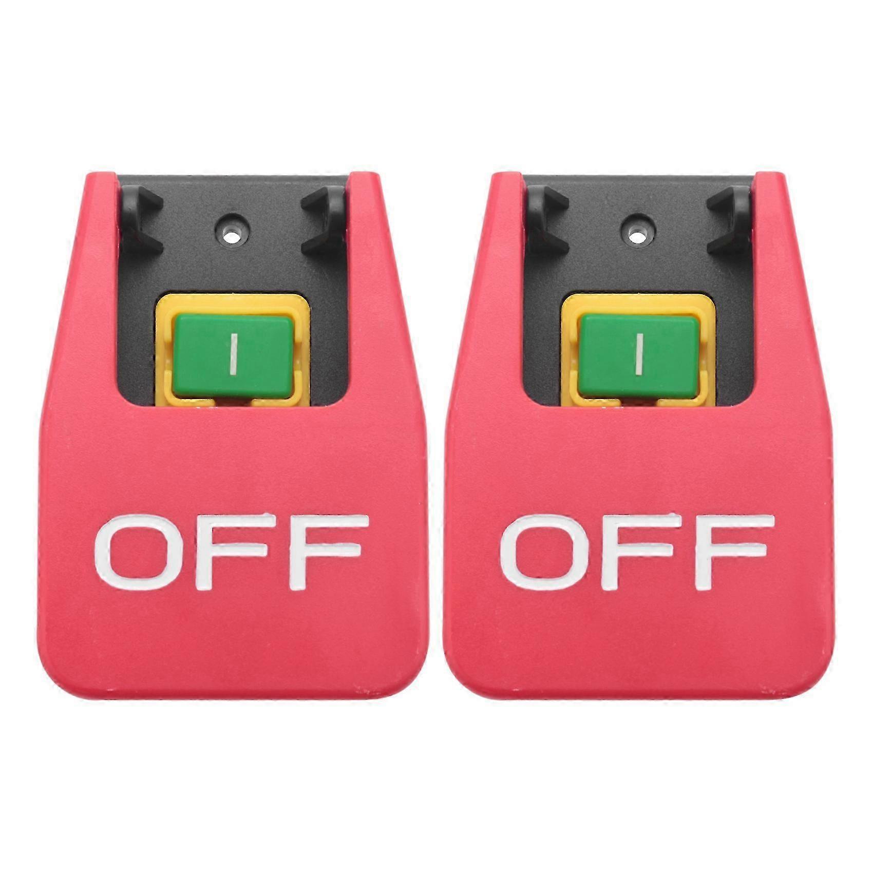 2X Off-On Red Cover Emergency Stop Push Button Switch 16A Power-Off/Undervoltage Protection Electro SZRH