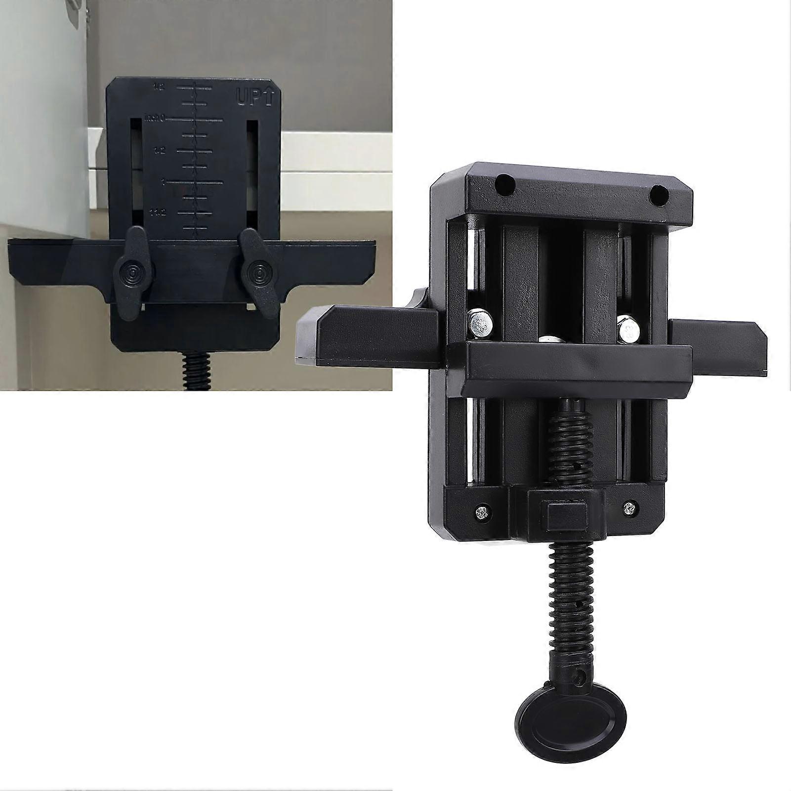 Cabinet Door Installation Locator ABS Plastic Floor Cabinet Door Mounting Jig Auxiliary Tool with Adjustable Handle 