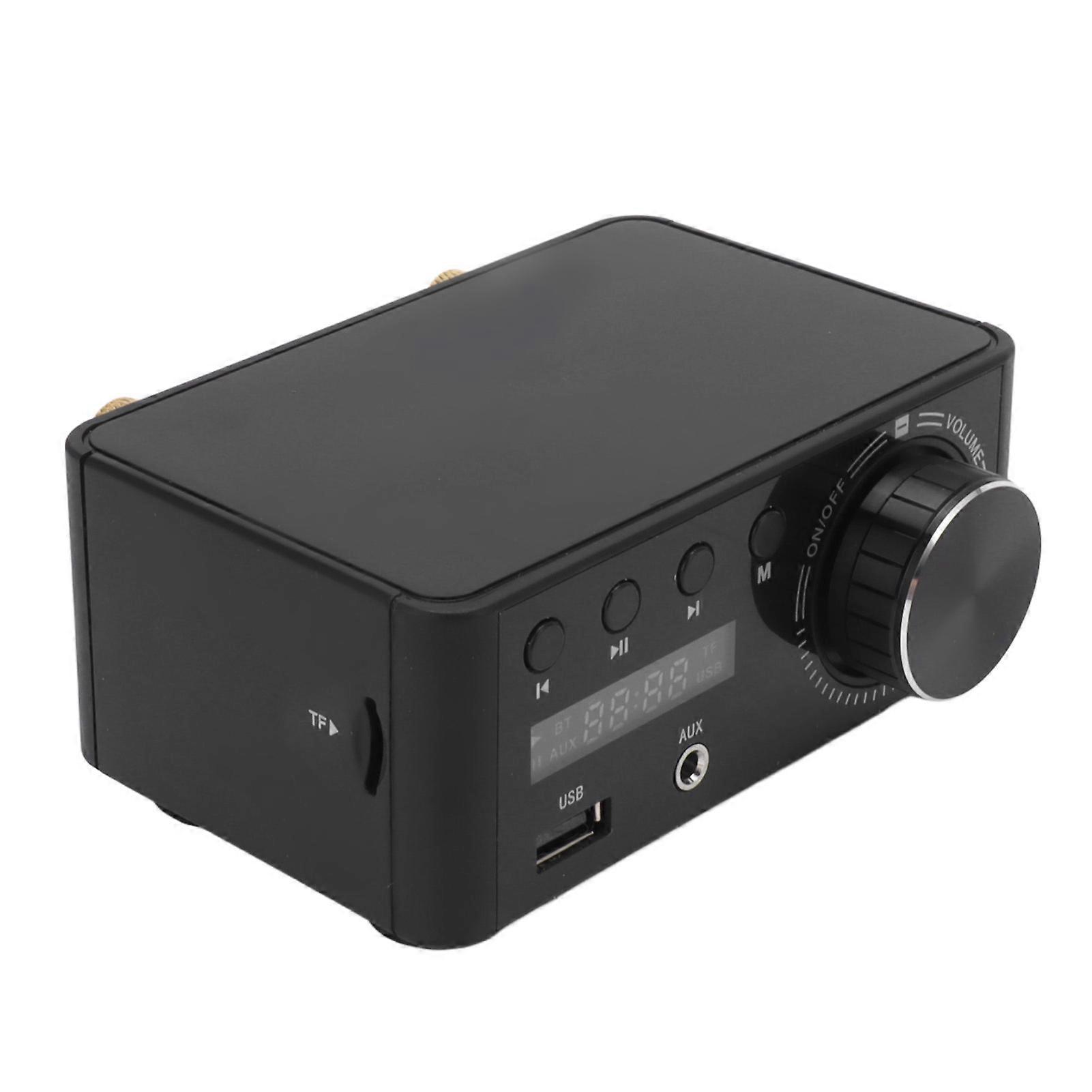 Mini Power Amplifier 50W Bluetooth 5.0 DC9V‑24V Class D Home HiFi Stereo Amplifier for Computer Mobile Phone 