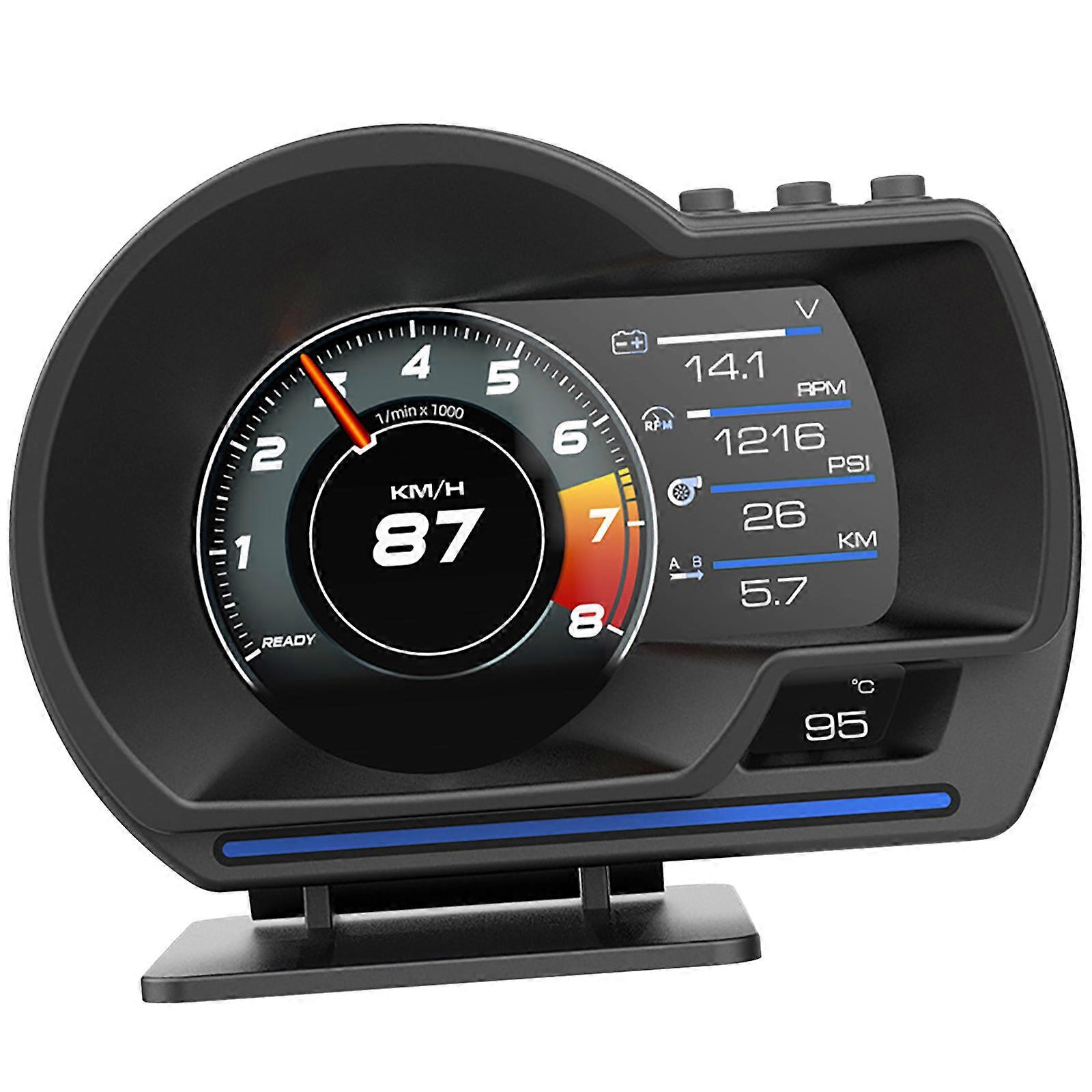 Automotive HUD Projector Speedometer OBD2 Data Analysis Warning Light Function Double Mode OBD Display Instrument Multicolor