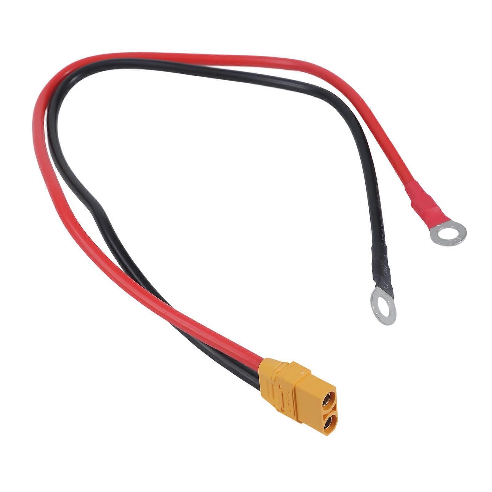 Flexible Highly temperature Resistant XT90 To O Rings Terminal Cable 10AWG Wire For FPV Racing Drones Emergency Batteries Multicolor