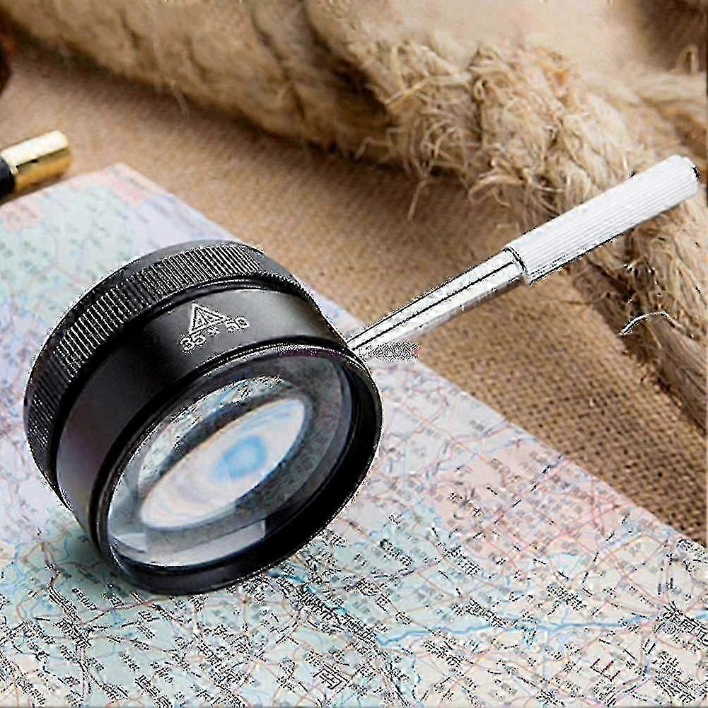 Portable 35x50mm Metal Magnifier for Reading with Handheld Convenience