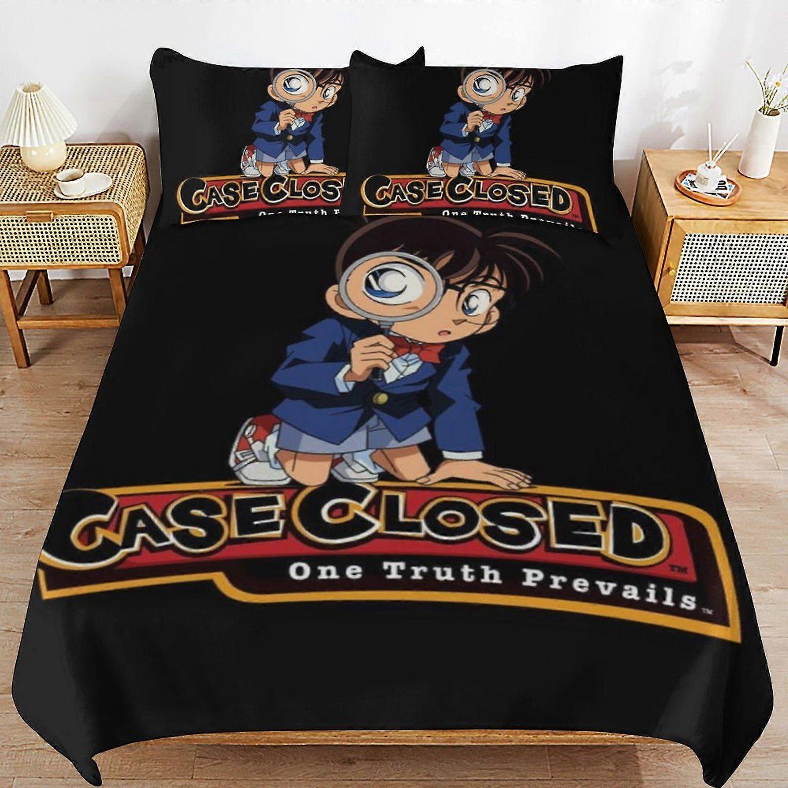 T131 Conan Edogawa Practical Zipper Closure Soft Texture Long Use Comfort Thread Fabric Duvet Cover Sets Sleep V131