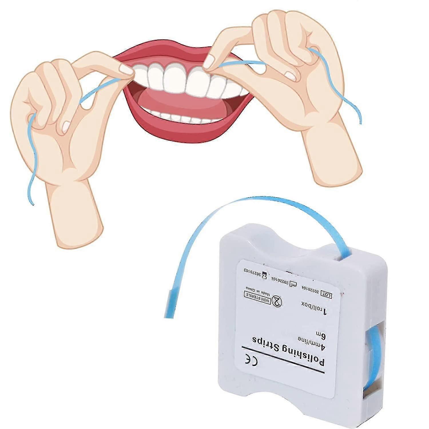 Striscia abrasiva per lucidatrice di denti - Lima dentale per la finitura e la lucidatura dei denti, 4 mm x 6 m