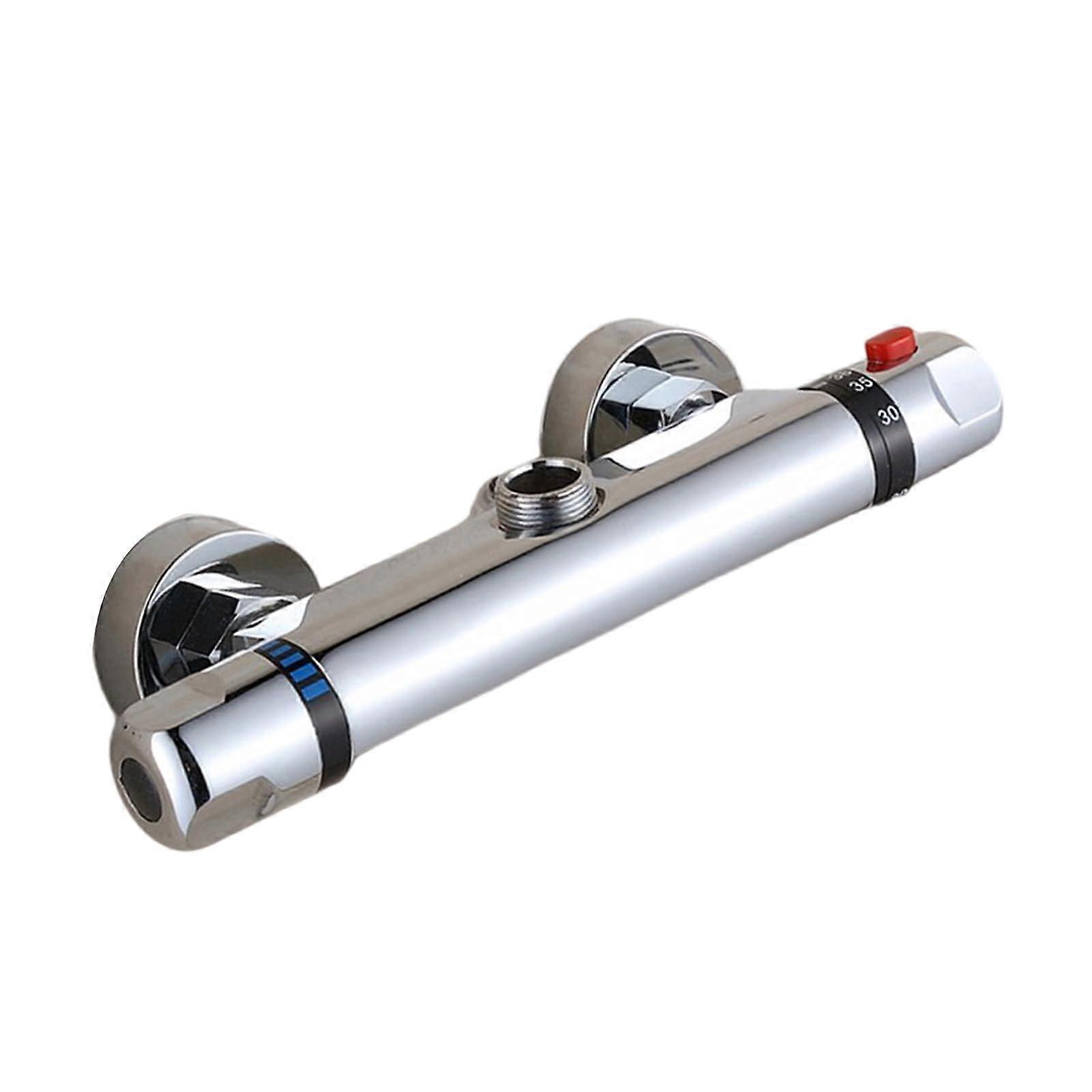 Thermostatic Shower Faucet With Button Temperature Control Mixer Valve Trim Kit Brass Bath Valves