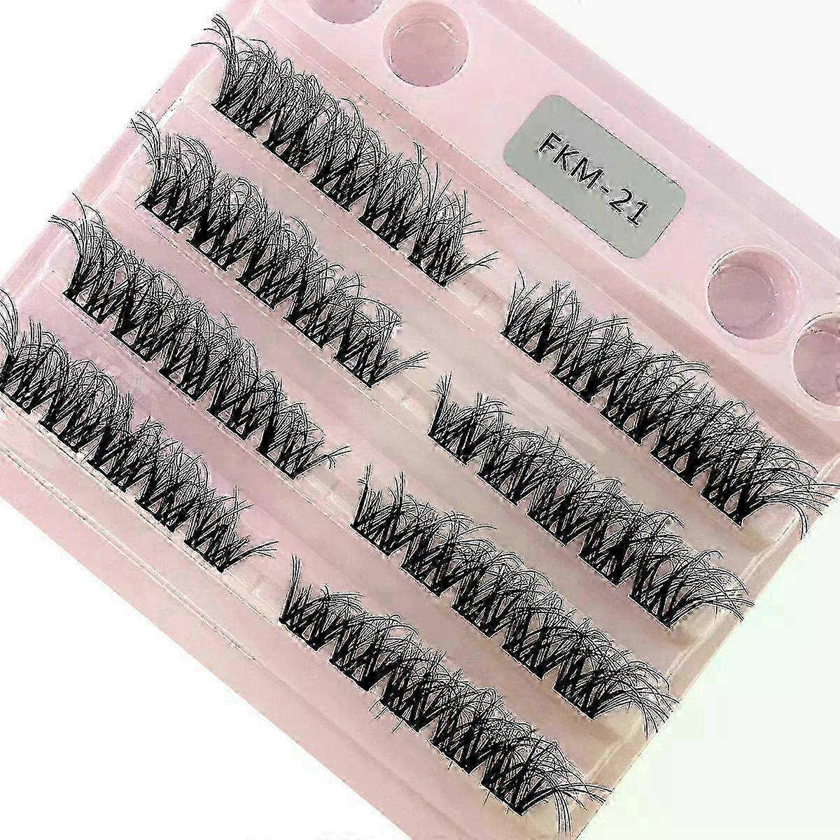 Mix 3D Fluffy Single Cluster Eyelash Extension Segmented Natural Mink Fox Eye Effect makeup Lashes Individual False eyelashes