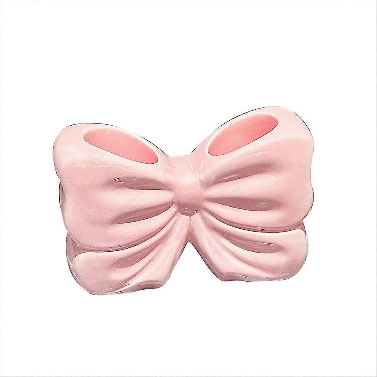 Ceramic Bows Toothbrush Holder Ornament Ceramic Toothbrush Toothpaste Storage Rack Bathroom Accessor