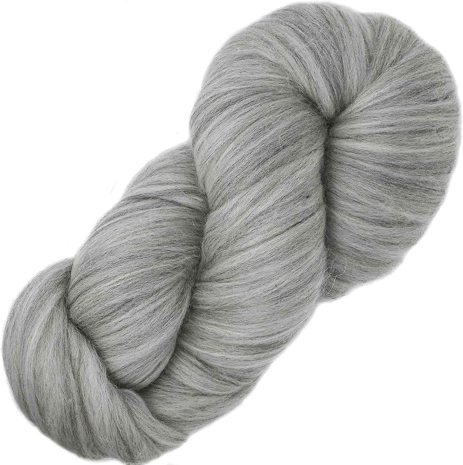 Easy Spinning Fiber - Learn Spinning in a Jiffy with Pre-Drafted Pencil Roving. Luxuriously Soft 100% Merino, Slate
