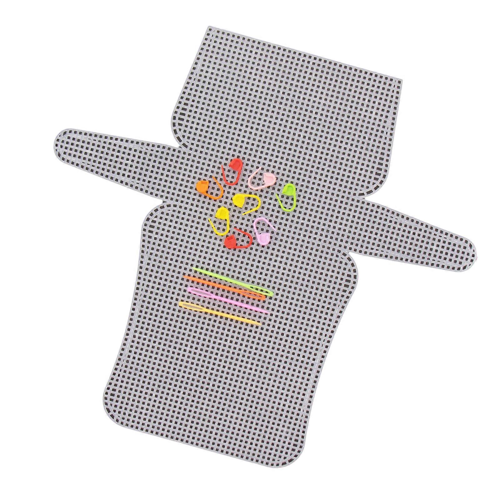 Rectangular Acrylic Mesh Canvas Sheets Set for Stitching and Crochet Bag Purse Handmade Making Craft Projects Kits Multicolor