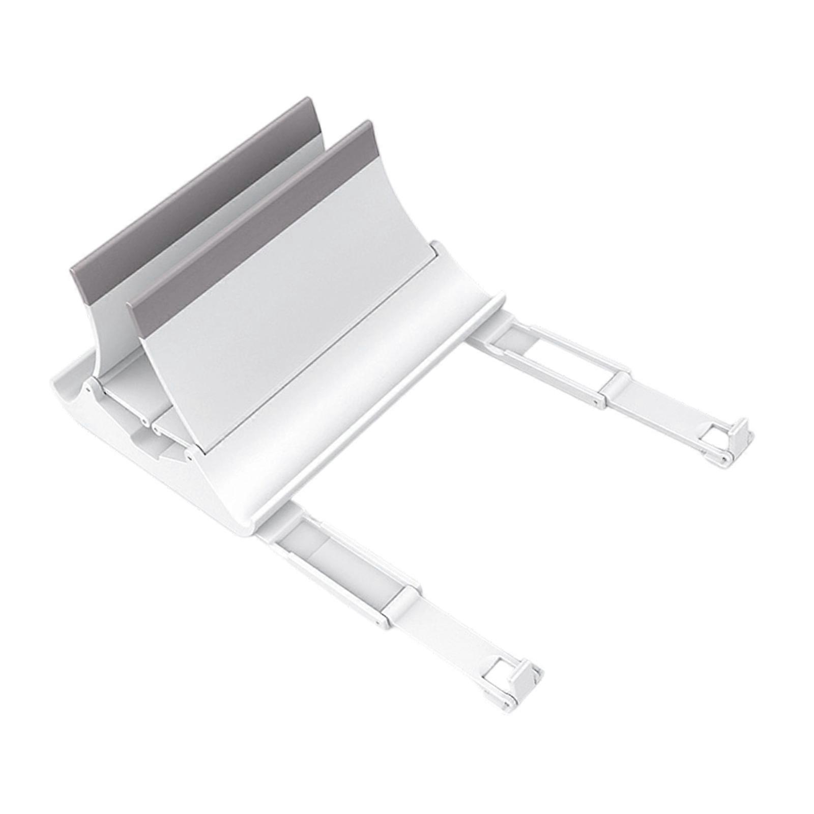 MultiPurpose Vertical Laptop Stand Holder with Graviting Auto Lock for Laptop Tablet E Reader Cooling and Space Saving  White