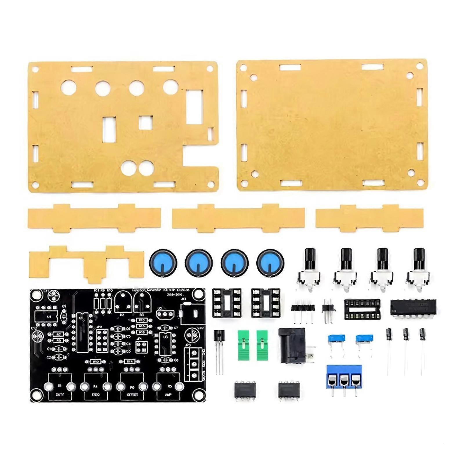ICL8038 Adjustable Low Frequency Signal Generator Kit 5Hz 400kHz Sine/Triangled/Square Waveforms Through Hole Assembly Multicolor