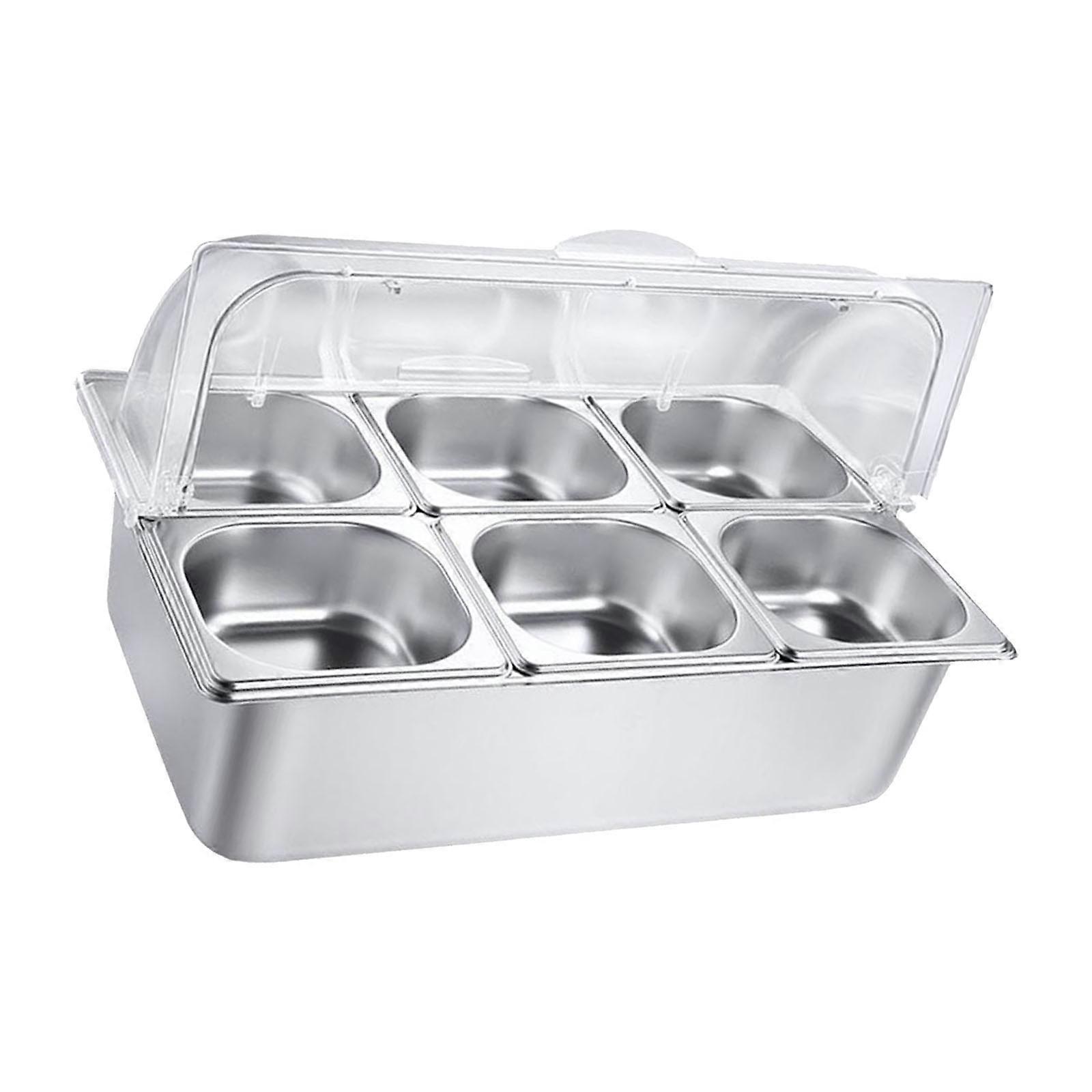 Stainless Steel Catering Food Pan Set for Buffet and Event Display Large Capacity Restaurant Seasoning Box with Lid Multicolor