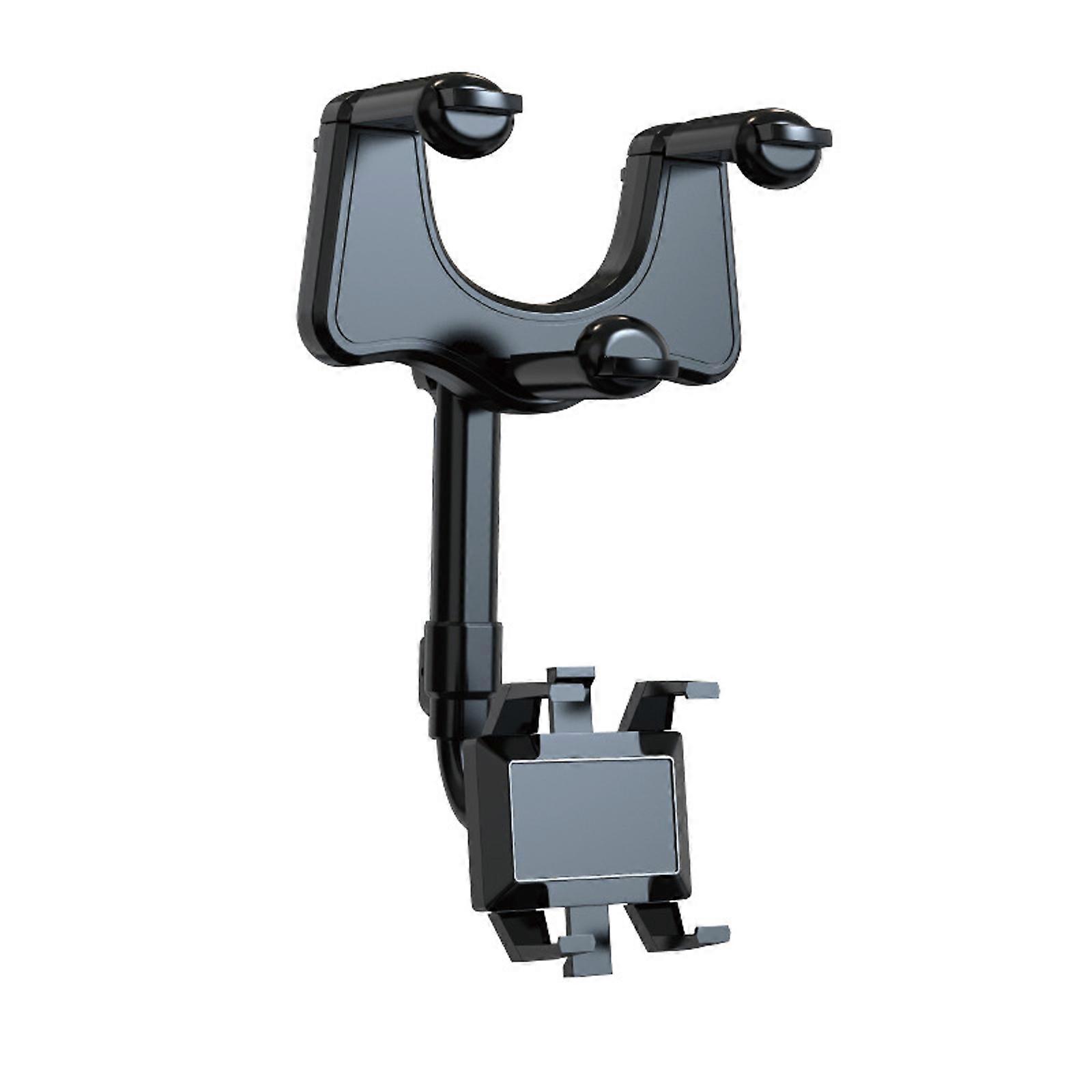 Car Rearview Mirror Phone Holder Easy Installation 360 Degree Rotating Design for Most Smartphones ABS Construction Multicolor